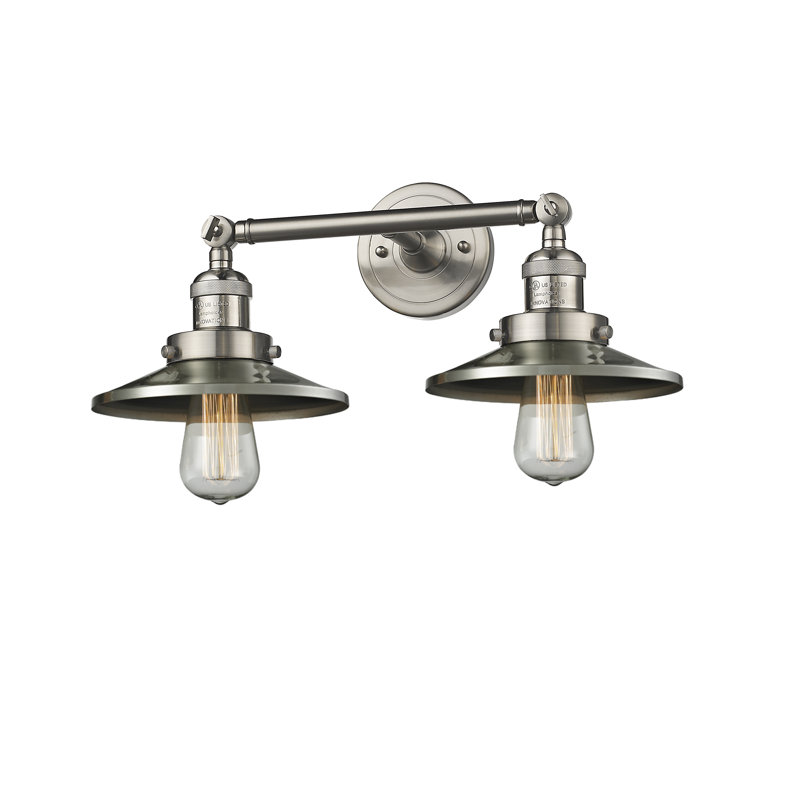 Éclairage pour salle de bain à intensité variable 2 lumières Gault, Ampoule DEL 6 watts Vinage, Nickel satiné brossé
