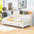Nikoal Wood Daybed with 3 Drawers and Shelves,USB Ports-44351111-44425310