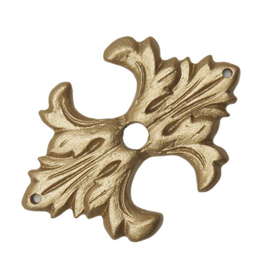Acanthus medium escutcheon Renaissance style in Antique Brass