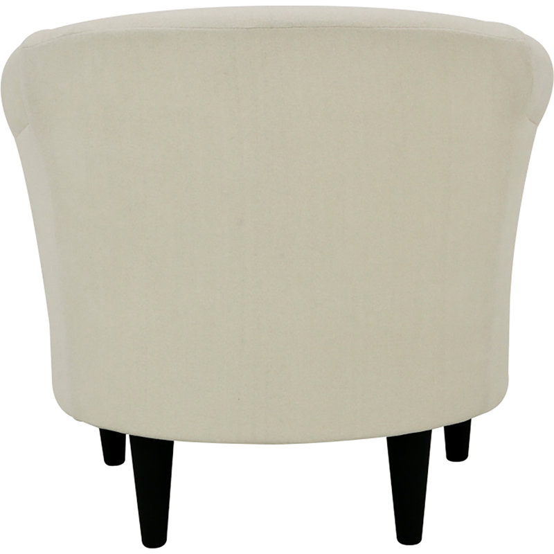 Liam Upholstered Barrel Chair, Chantel Pewter Performance Velvet
