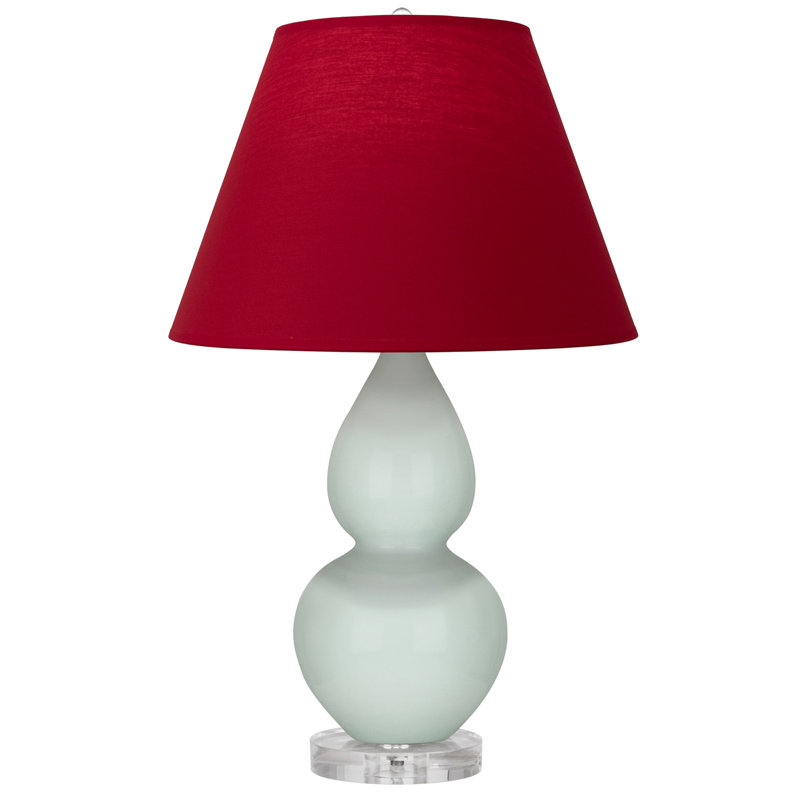 Petite lampe d'appoint à double gourde, Céladon, Rouge