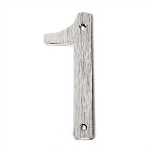 5 po. Numéro de maison de campagne, Chrome brossé, 1