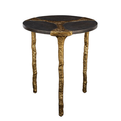 Thompson Aluminum End Table, Gold