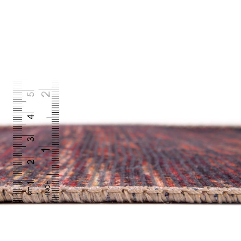 Tapis rouge / gris Montalto, Rectangle 4 pi x 6 pi
