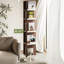 Bibliothèque rotative en bois massif Nut-Brown