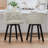 Swivel Upholstered Counter Stool With Metal Frame-1906160406