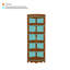Vitrines en bois massif brun noisette