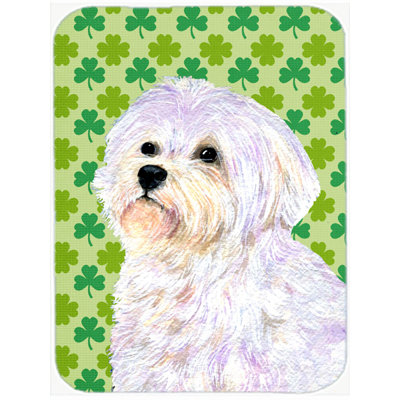 Shamrock Lucky Irish Glass Cutting Board