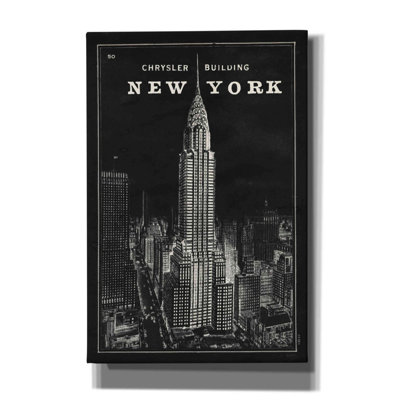 Epic Graffiti 'Blueprint Map New York Chrysler Bui " Blueprint Map New York Chrysler Building Black " by Sue Schlabach
