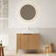 Meuble-lavabo moderne, armoire en bois et lavabo en verre 30 po, style rustique