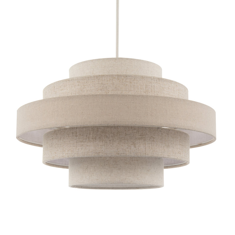 Five Tier Pendant Lighting Shade With Linen By Happy Homewares