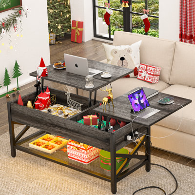 Bagga Single Lift Top Coffee Table with Storage, Cocktail Table by Wrought Studio