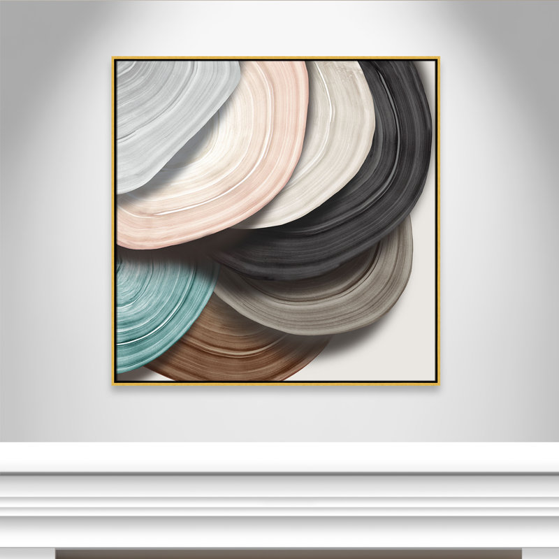 Disks I Print par Eva Watts, Or, H 41,5 po x l 41,5 po