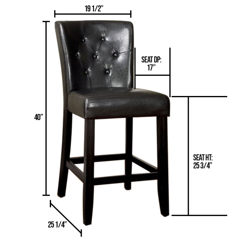 Hildemarie Upholstered Counter Stool
