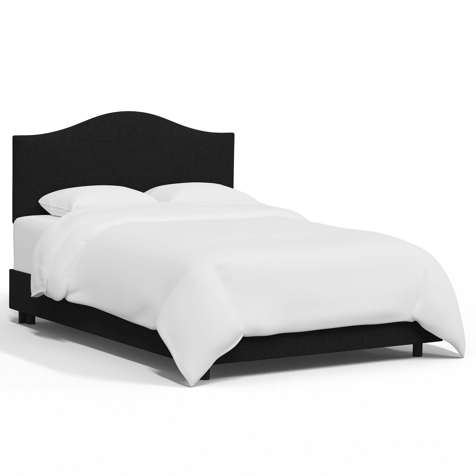Morris Upholstered Standard Bed, Queen, Classic Linen Black