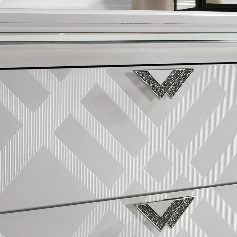 Commode 1 pièce de style contemporain, Blanc