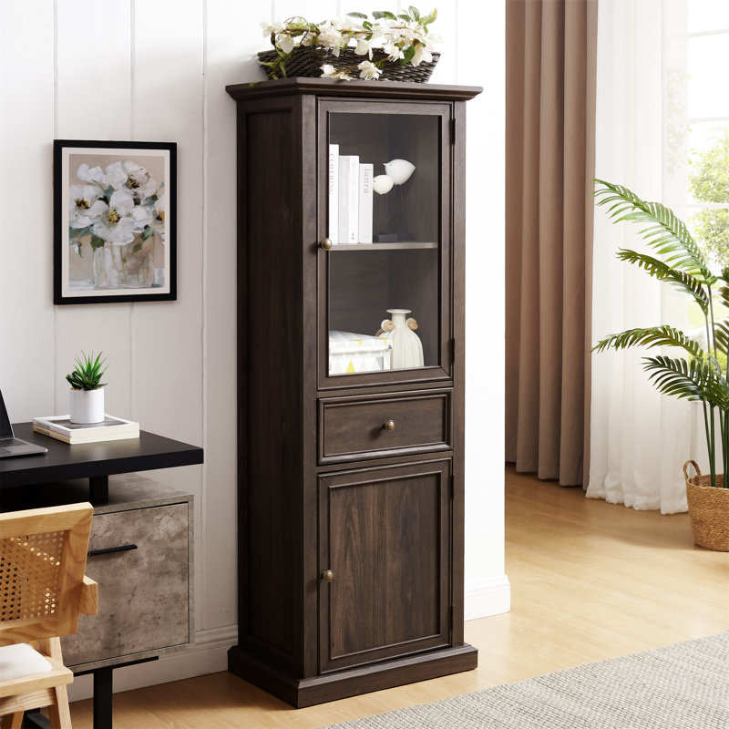 Tall Storage Cabinet, Brown