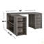 Bureau en L avec tiroirs et tablettes