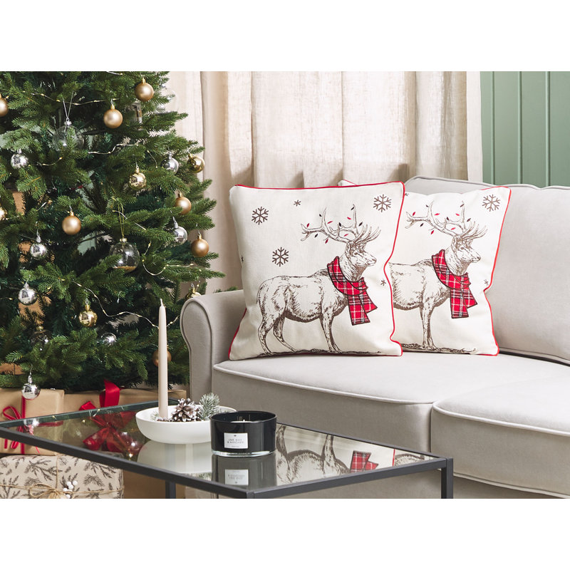 Castiel Square Cushion, Red
