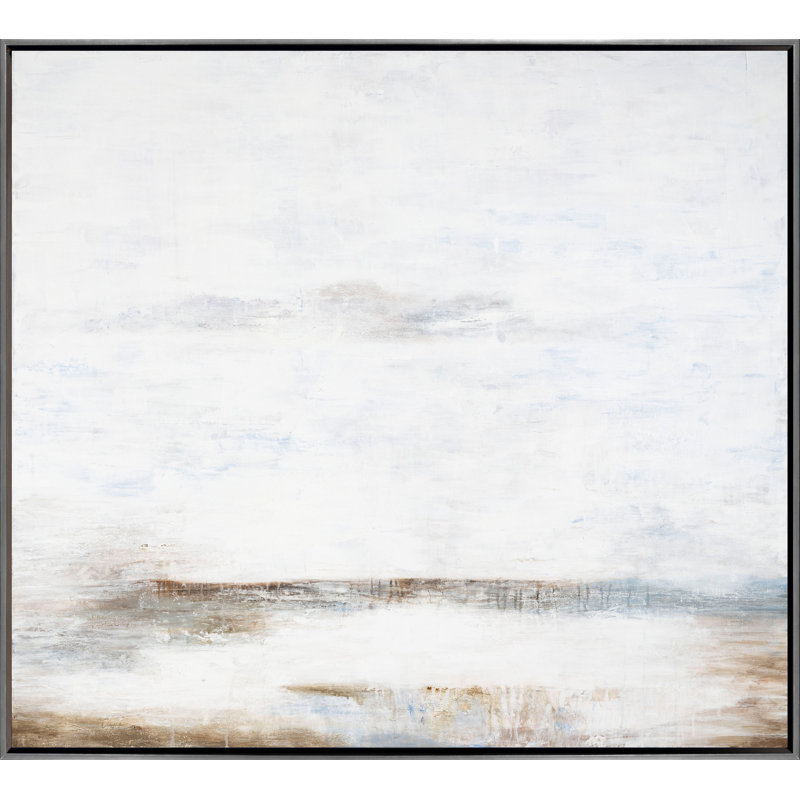 «Hazy Inlet» par Yaffa G - reproduction sur toile, Cadre noir, H 35 po x l 40 po