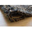 Tapis poils longs zone grise fait main Leda