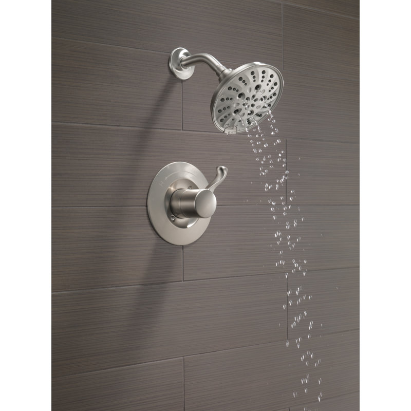 Robinet de douche Esato avec valve brute et technologie H2Okinetic, Nickel brossé