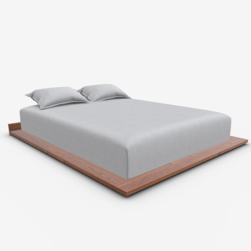 Base de lit Hardman, 85" x 85", Bois rouge