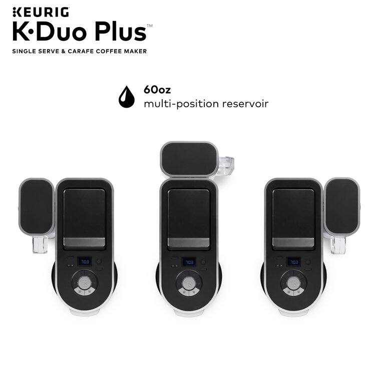 Keurig - K-Duo Plus 12-Cup Coffee Maker and Single Serve K-Cup Brewer - Black