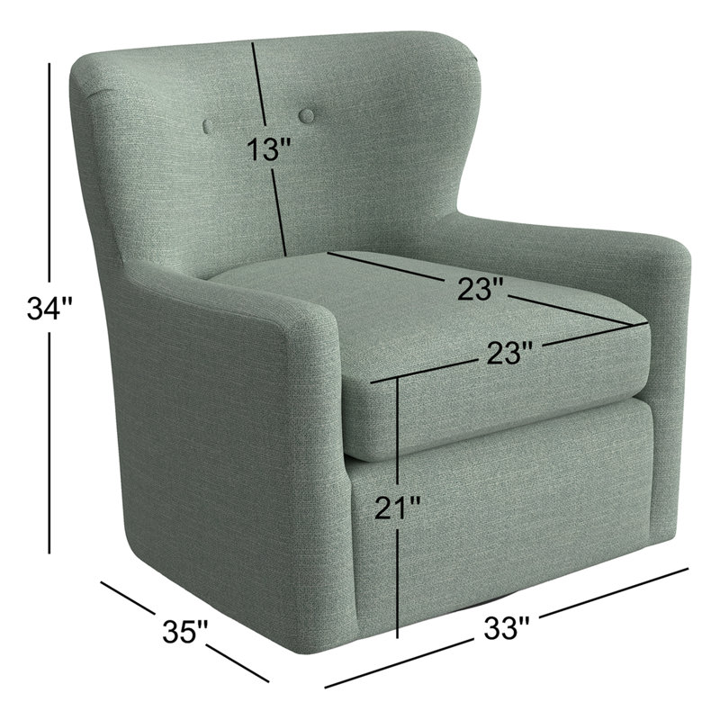 Bendigo Upholstered Swivel Barrel Chair, Pool Performance Weave