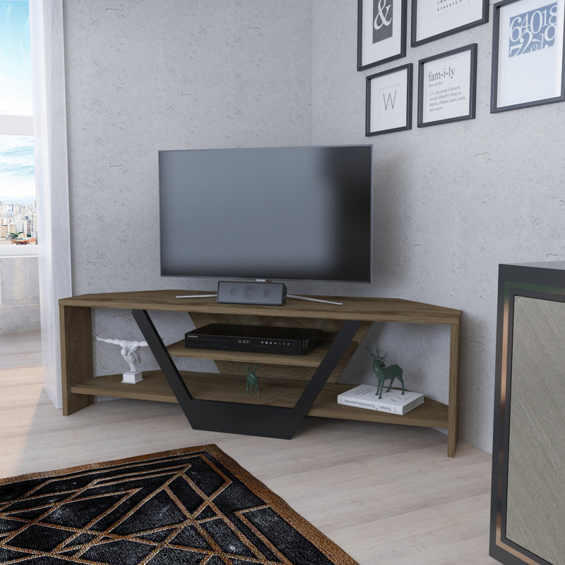 Sares 47" TV Stand for TVs up to 55", Oud Oak/Black