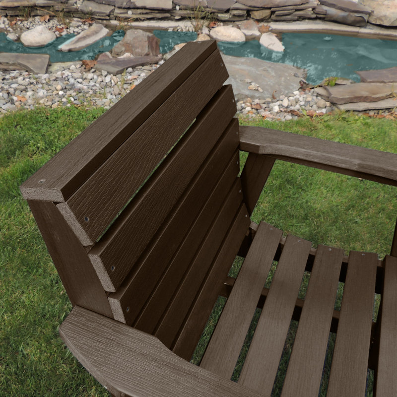 Midwest Wood Outdoor Lounge Chair, Weathered Acorn