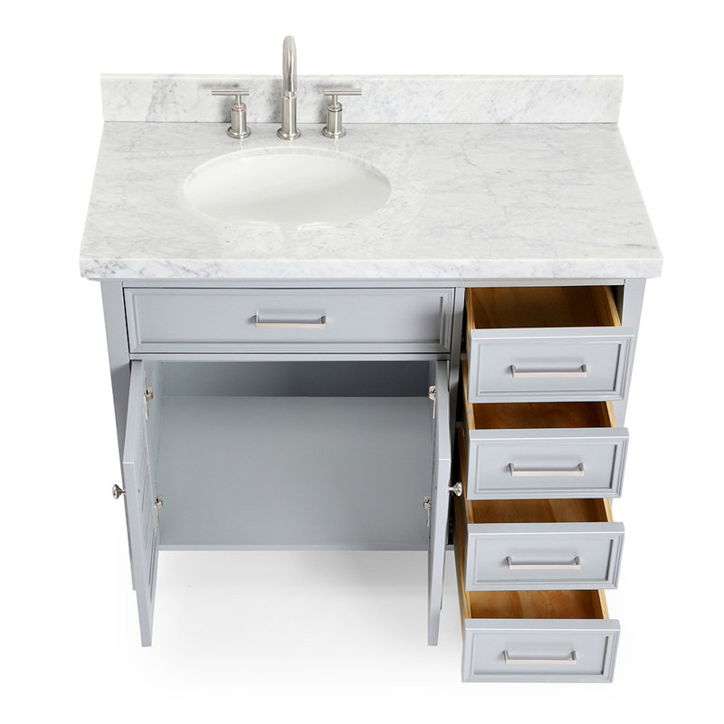 Kensington 43'' W Single Vanity, Gray, Right