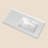 43'' W X 22'' D Single Sink White Vanity Top Solid Surface Rectangular Bathroom Sink Countertop with 1.38in. H Backsplash Basin&Pre-drilled Three Faucet Holes