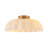 2-Light Matte Pleated Glass Semi-Flush Mount
