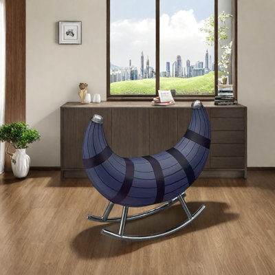 Stylish modern moon-shaped rocking chair