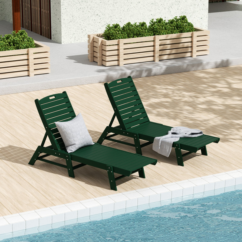 Chaise longue inclinable 78,2 po Laguna, Vert foncé