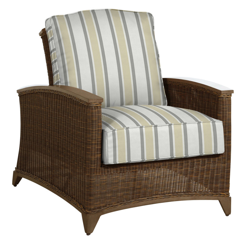 Astoria Patio Chair with Cushions, Astoria #90 Raffia/Oak, No Welt, Verona Mist