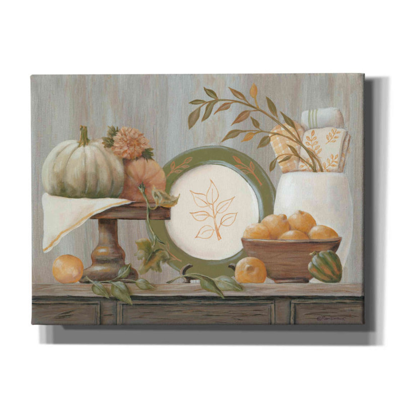«A Harvest Kitchen» par Pam Britton, art mural sur toile, H 12 po x l 16 po x P 0,75 po