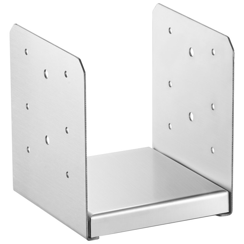 6"X 6" Post Base, 1Pcs Stainless Steel Adjustable Post Anchor Bracket(Internal 5.9 X 5.5"), Adjustable Post Base For Pavilion Deck Porch Handrail Railing Support Decorative Anchor Plate