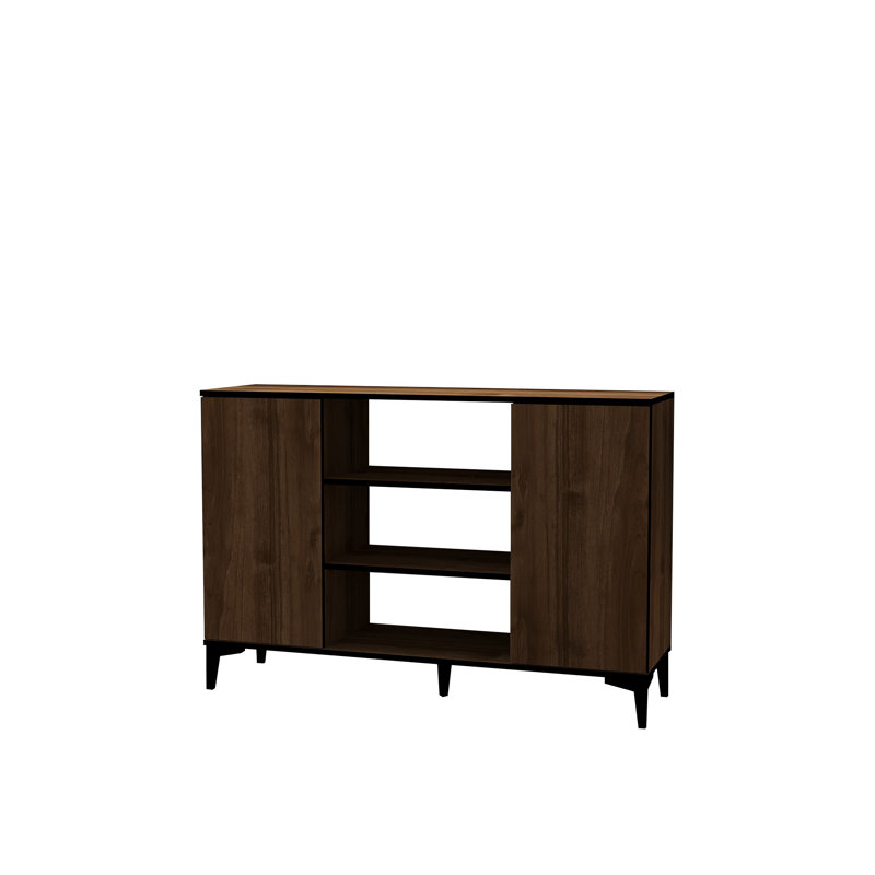 Puqa Design 90cm Sideboard, Walnut/Black