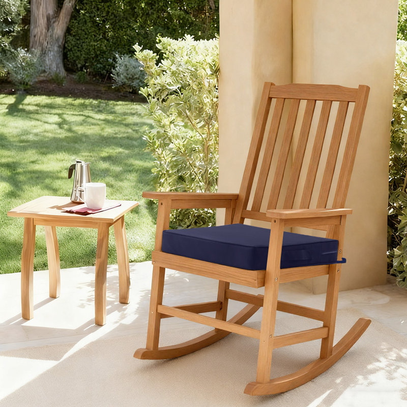 Outdoor Seat Cushion 2-Piece Set, With handles and drawstrings, Square Outdoor Seat Cushion,, 22*22*3 in, Navy Blue