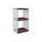 Pine Solid Woode Tempered Glass Geometric Bookcase