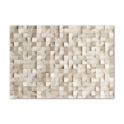 Wooden Cubes - Wrapped Canvas Print