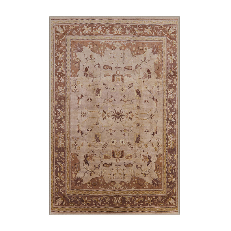 Tapis oriental brun / gris khajag, Rectangle 2 pi x 4 pi