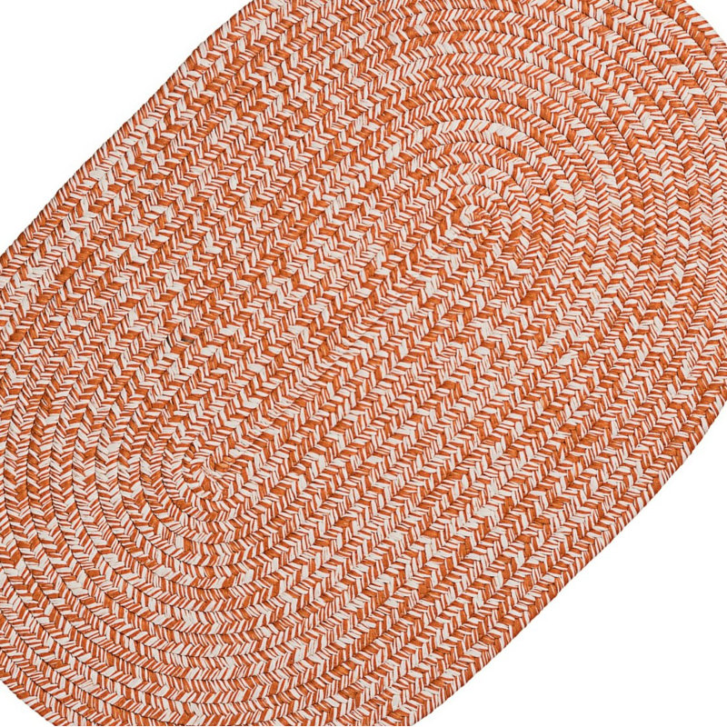 Tapis d'entrée / extérieur Traver Tweed, L 18 po x L 30 po, Orange rouille / blanc cassé
