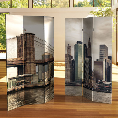 Manhattan Skyline Reversible Room Divider