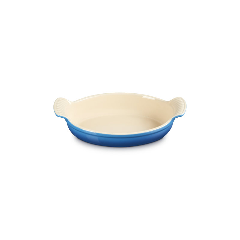 Le Creuset Stoneware Heritage Oval Au Gratin Dish, 1 Qt. (9.5"), Blue
