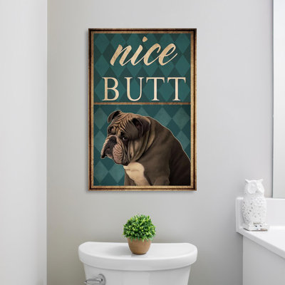 Bulldog, beau bout à bout 2 - 1 pièce, impression sur toile tendue