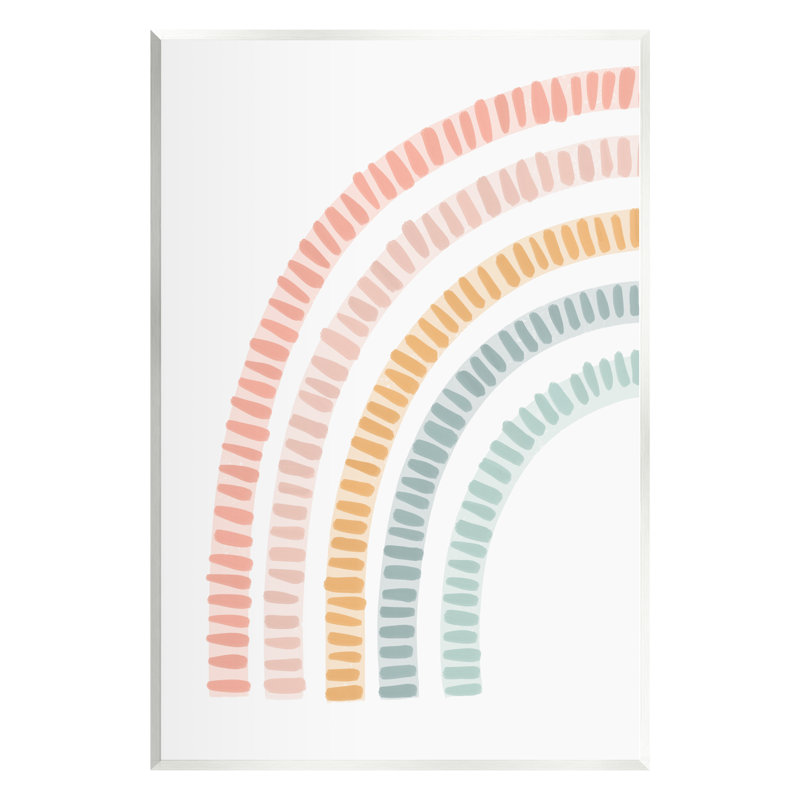«Ba-887», impression arc-en-ciel pastel sur panneau de fibres à densité moyenne par Lil 'Rue, H 19 po x l 13 po x P 0,5 po