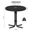 Table d'appoint de patio en acier noir-213714166